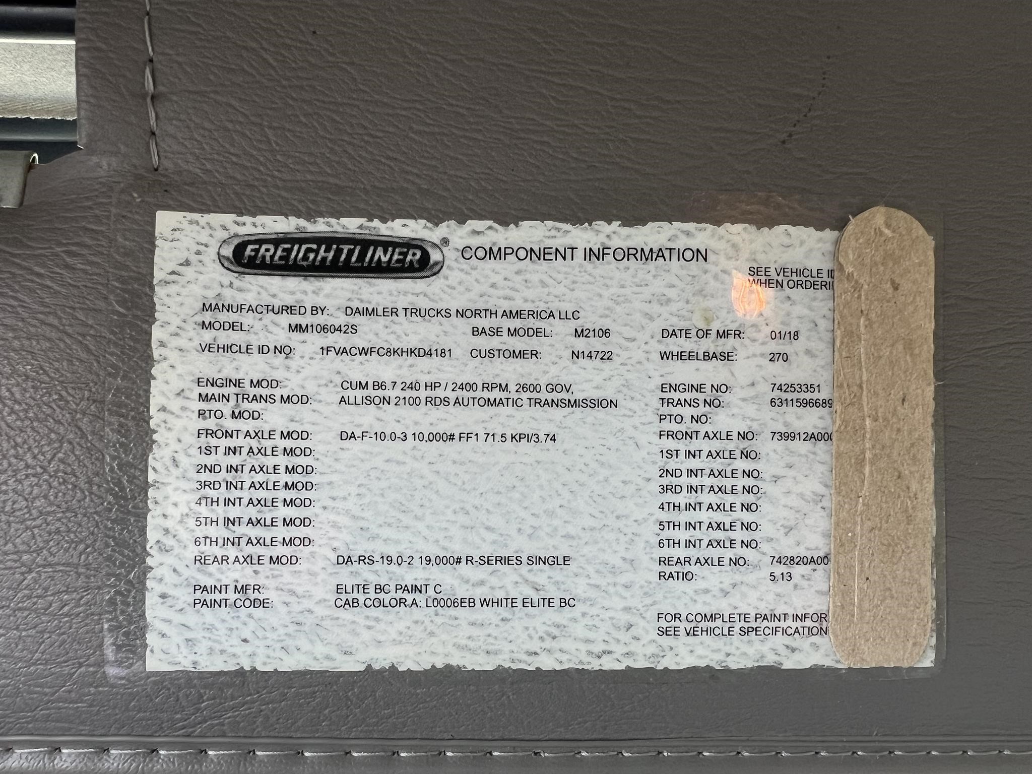 2019 FREIGHTLINER BUSINESS CLASS M2 100 - image 6 of 6